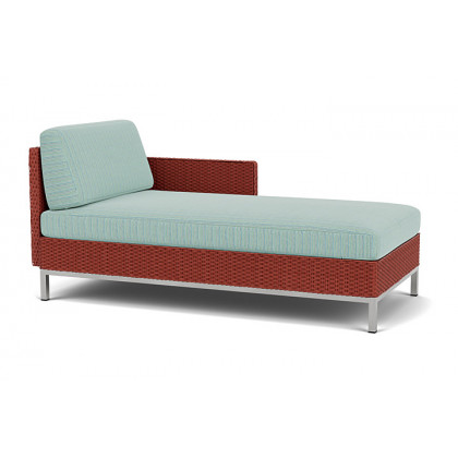 Lloyd Flanders™ Elements Left Arm Chaise with Loom Arm and Back - Terracotta