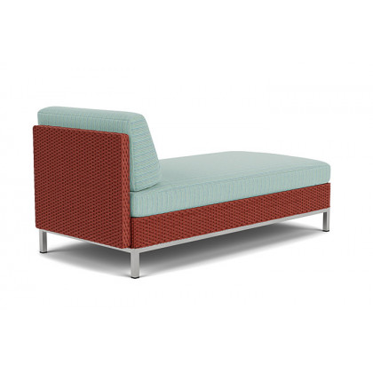 Lloyd Flanders™ Elements Left Arm Chaise with Loom Arm and Back - Terracotta