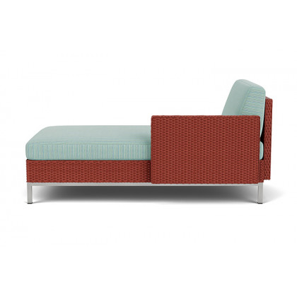 Lloyd Flanders™ Elements Left Arm Chaise with Loom Arm and Back - Terracotta
