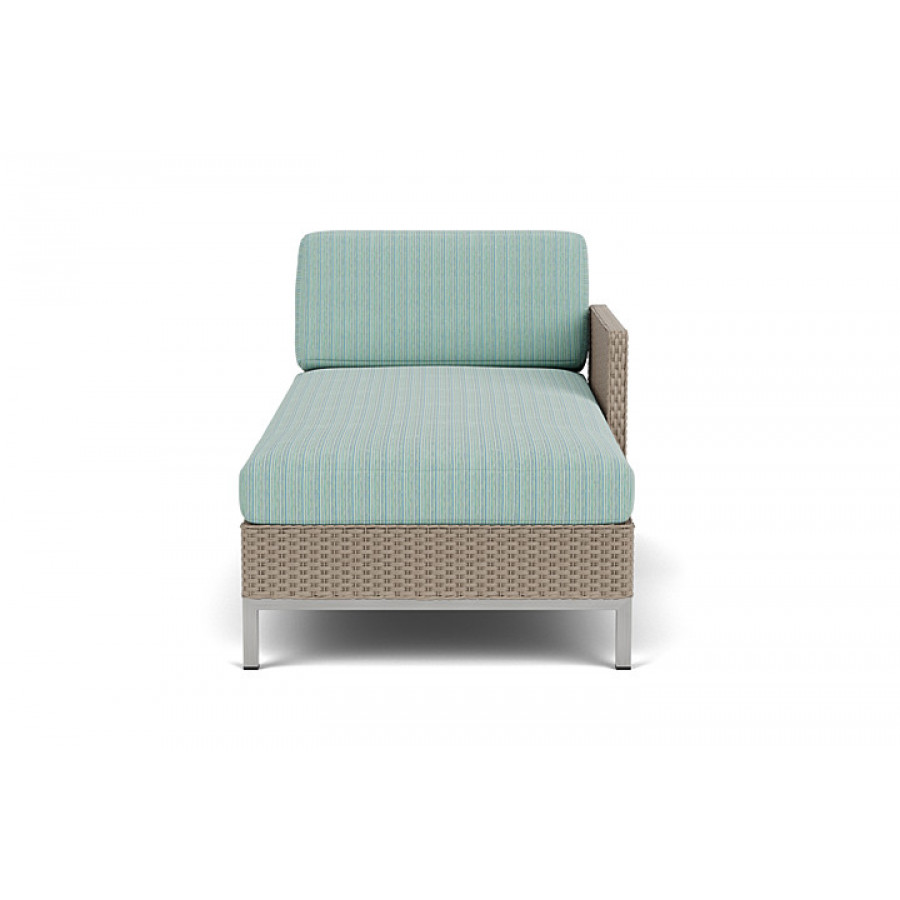 Lloyd Flanders™ Elements Left Arm Chaise with Loom Arm and Back - French Beige