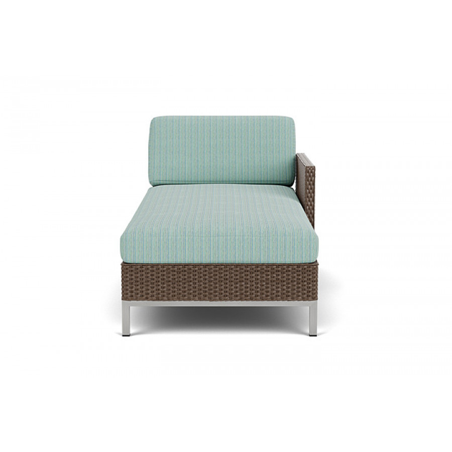 Lloyd Flanders™ Elements Left Arm Chaise with Loom Arm and Back - Bark