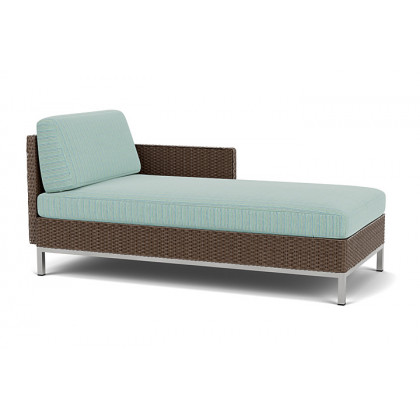 Lloyd Flanders™ Elements Left Arm Chaise with Loom Arm and Back - Bark