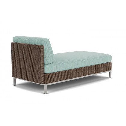 Lloyd Flanders™ Elements Left Arm Chaise with Loom Arm and Back - Bark