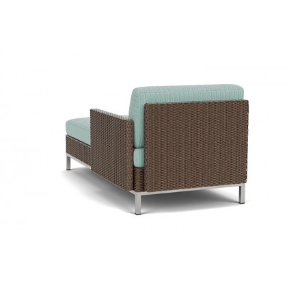 Lloyd Flanders™ Elements Left Arm Chaise with Loom Arm and Back - Bark