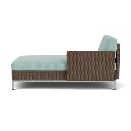 Lloyd Flanders™ Elements Left Arm Chaise with Loom Arm and Back - Bark