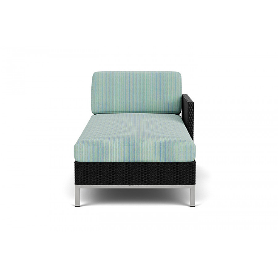 Lloyd Flanders™ Elements Left Arm Chaise with Loom Arm and Back - Ebony