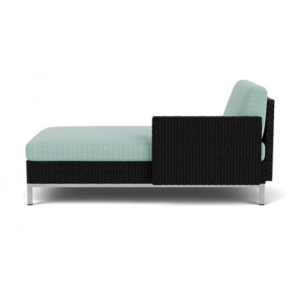 Lloyd Flanders™ Elements Left Arm Chaise with Loom Arm and Back - Ebony