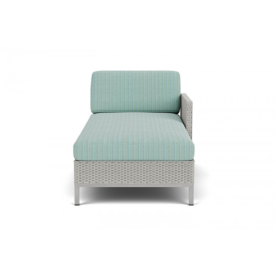 Lloyd Flanders™ Elements Left Arm Chaise with Loom Arm and Back - Platinum