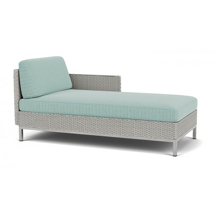 Lloyd Flanders™ Elements Left Arm Chaise with Loom Arm and Back - Platinum