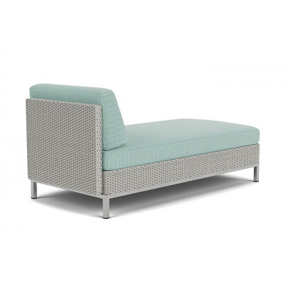 Lloyd Flanders™ Elements Left Arm Chaise with Loom Arm and Back - Platinum