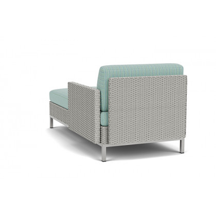 Lloyd Flanders™ Elements Left Arm Chaise with Loom Arm and Back - Platinum