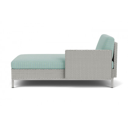 Lloyd Flanders™ Elements Left Arm Chaise with Loom Arm and Back - Platinum