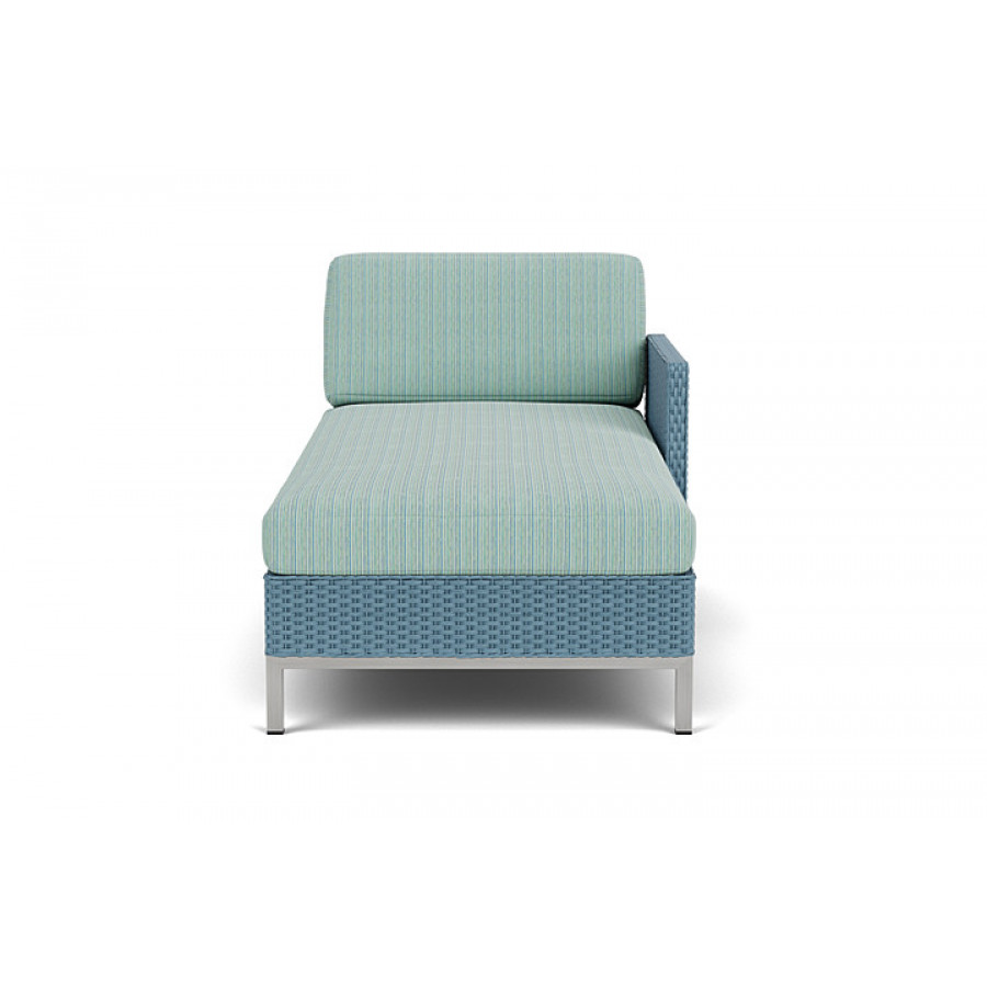 Lloyd Flanders™ Elements Left Arm Chaise with Loom Arm and Back - Stillwater