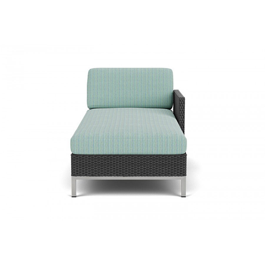Lloyd Flanders™ Elements Left Arm Chaise with Loom Arm and Back - Charcoal