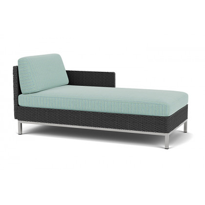 Lloyd Flanders™ Elements Left Arm Chaise with Loom Arm and Back - Charcoal