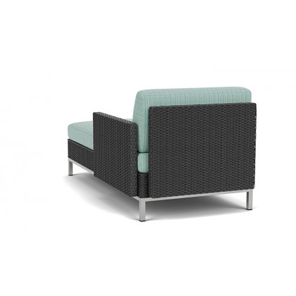 Lloyd Flanders™ Elements Left Arm Chaise with Loom Arm and Back - Charcoal
