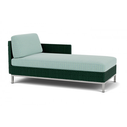 Lloyd Flanders™ Elements Left Arm Chaise with Loom Arm and Back - Woodland