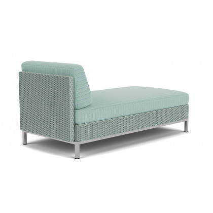 Lloyd Flanders™ Elements Left Arm Chaise with Loom Arm and Back - Sea Glass