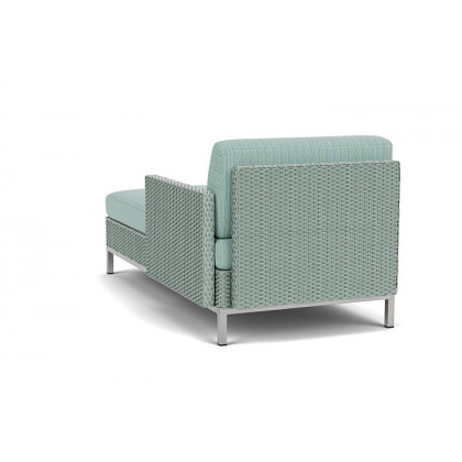 Lloyd Flanders™ Elements Left Arm Chaise with Loom Arm and Back - Sea Glass