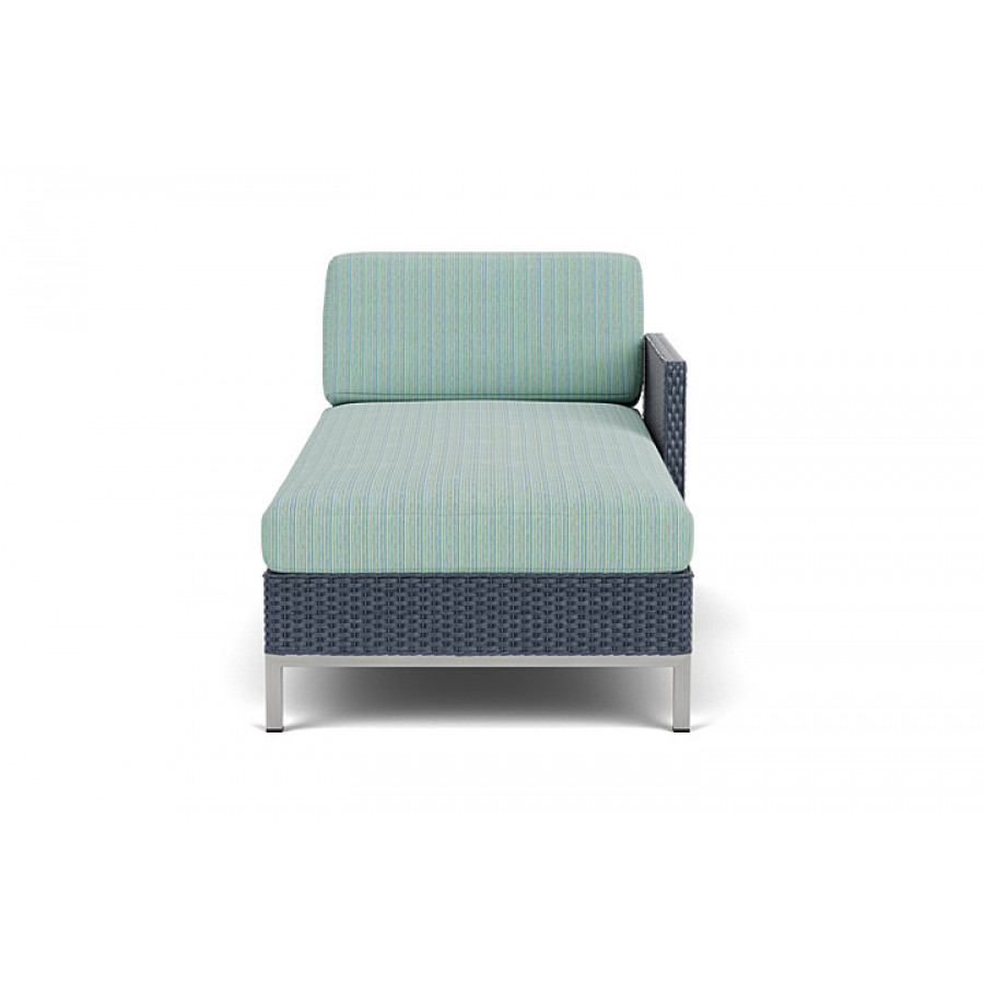 Lloyd Flanders™ Elements Left Arm Chaise with Loom Arm and Back - Denim Blue