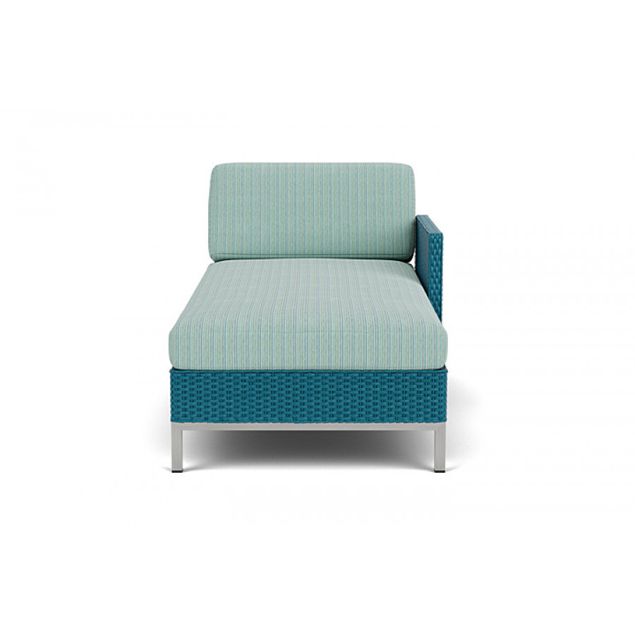 Lloyd Flanders™ Elements Left Arm Chaise with Loom Arm and Back - Peacock