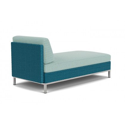 Lloyd Flanders™ Elements Left Arm Chaise with Loom Arm and Back - Peacock