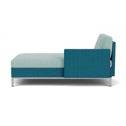 Lloyd Flanders™ Elements Left Arm Chaise with Loom Arm and Back - Peacock