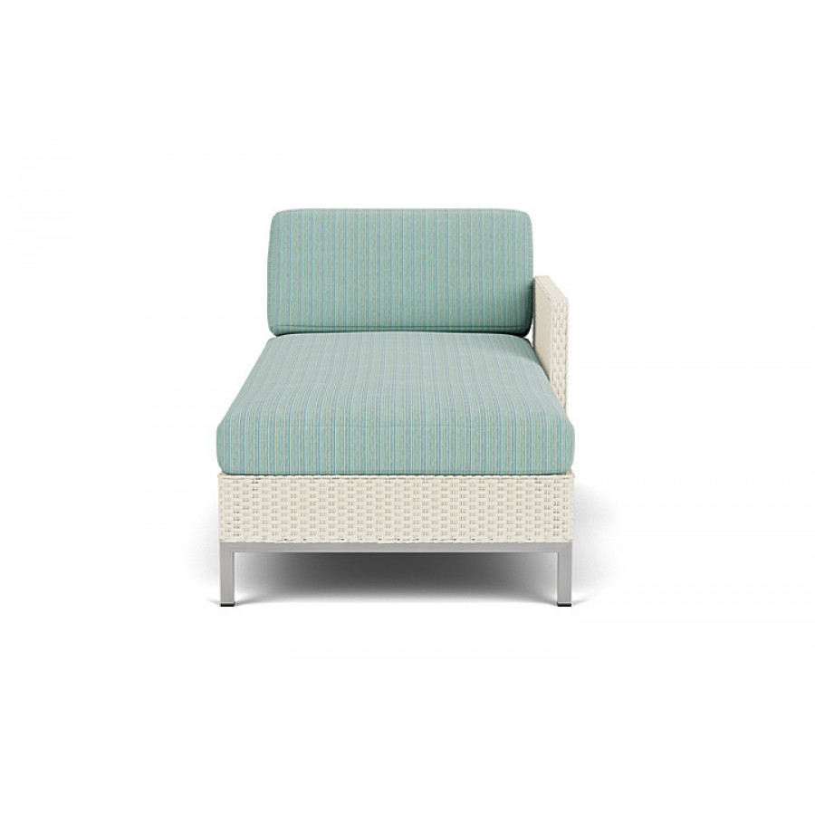 Lloyd Flanders™ Elements Left Arm Chaise with Loom Arm and Back - Ivory