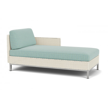 Lloyd Flanders™ Elements Left Arm Chaise with Loom Arm and Back - Ivory