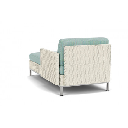 Lloyd Flanders™ Elements Left Arm Chaise with Loom Arm and Back - Ivory