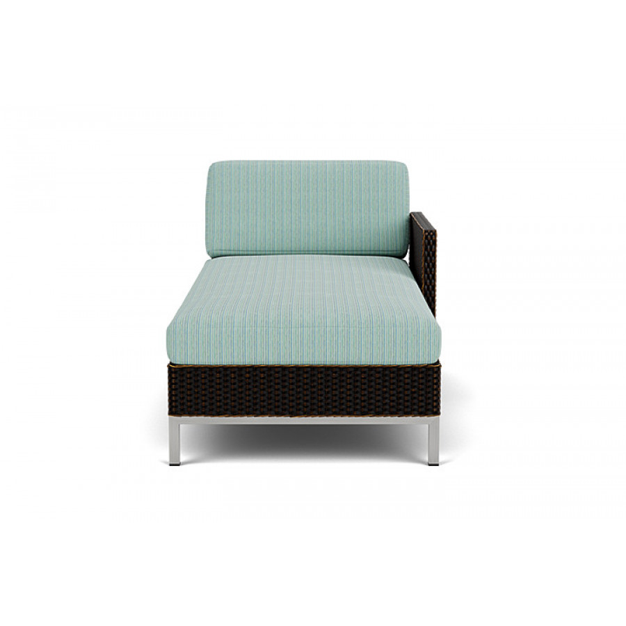 Lloyd Flanders™ Elements Left Arm Chaise with Loom Arm and Back - Mink