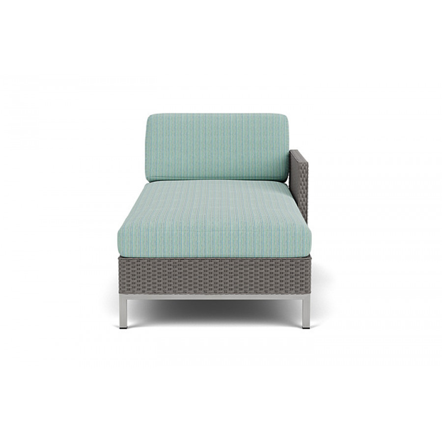 Lloyd Flanders™ Elements Left Arm Chaise with Loom Arm and Back - Pewter