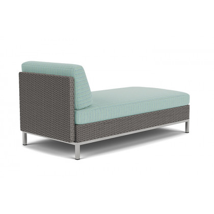 Lloyd Flanders™ Elements Left Arm Chaise with Loom Arm and Back - Pewter