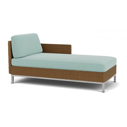 Lloyd Flanders™ Elements Left Arm Chaise with Loom Arm and Back - Hickory