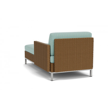 Lloyd Flanders™ Elements Left Arm Chaise with Loom Arm and Back - Hickory