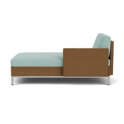 Lloyd Flanders™ Elements Left Arm Chaise with Loom Arm and Back - Hickory