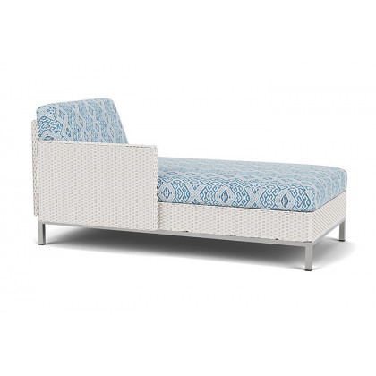 Lloyd Flanders™ Elements Right Arm Chaise with Loom Arm and Back - White