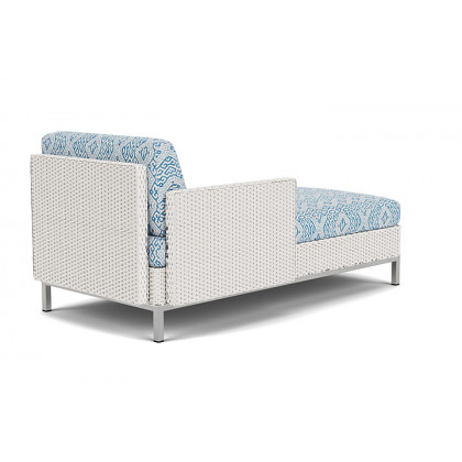 Lloyd Flanders™ Elements Right Arm Chaise with Loom Arm and Back - White