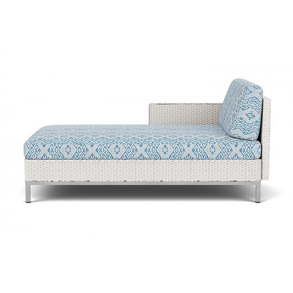 Lloyd Flanders™ Elements Right Arm Chaise with Loom Arm and Back - White