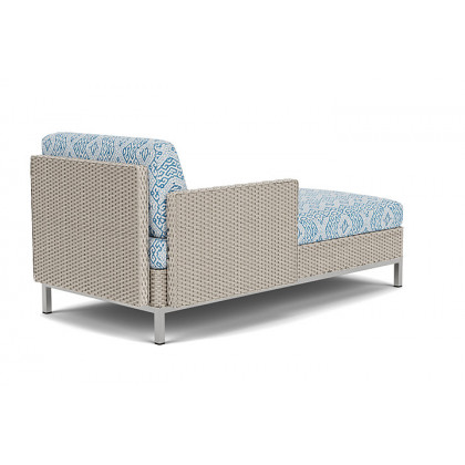Lloyd Flanders™ Elements Right Arm Chaise with Loom Arm and Back - Linen