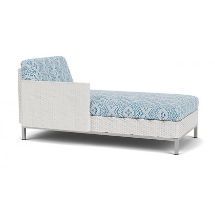 Lloyd Flanders™ Elements Right Arm Chaise with Loom Arm and Back - Matte White