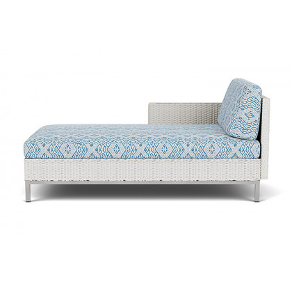 Lloyd Flanders™ Elements Right Arm Chaise with Loom Arm and Back - Matte White