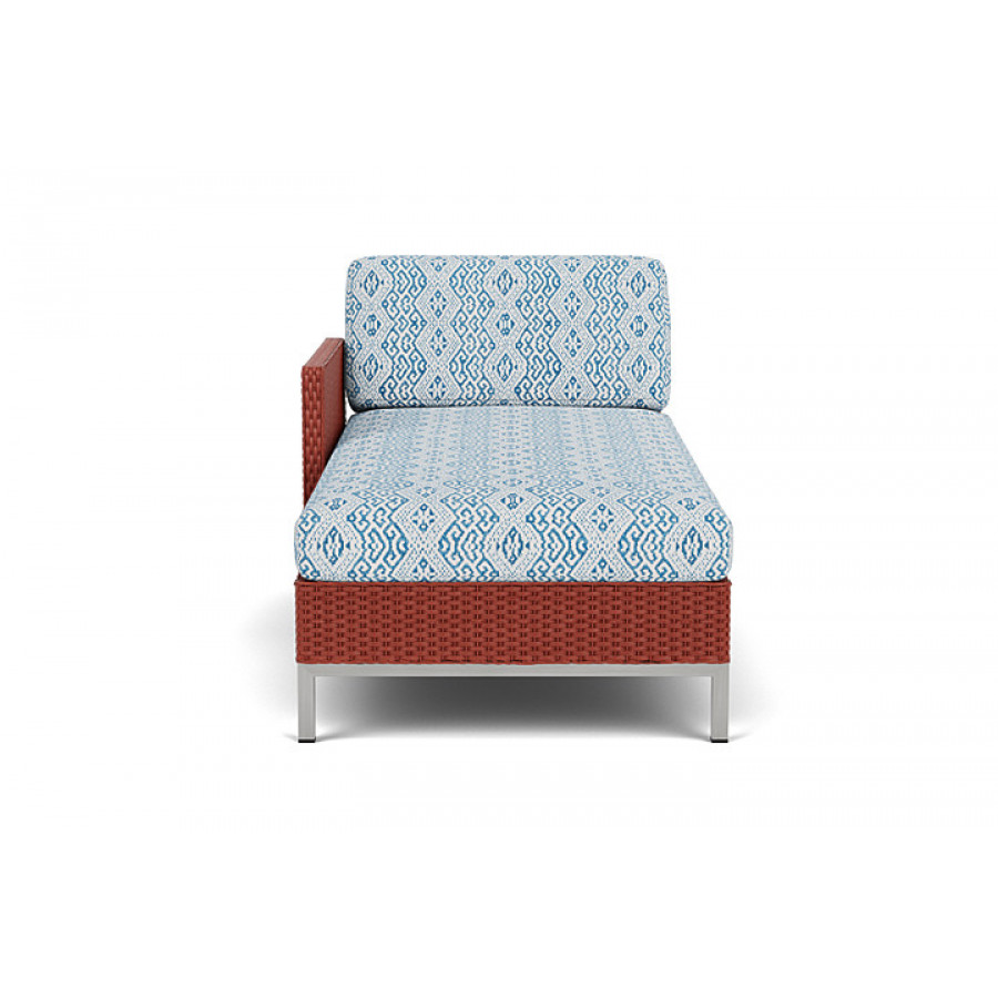 Lloyd Flanders™ Elements Right Arm Chaise with Loom Arm and Back - Terracotta