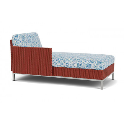Lloyd Flanders™ Elements Right Arm Chaise with Loom Arm and Back - Terracotta