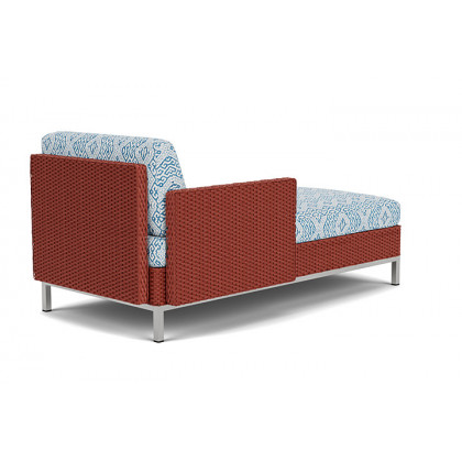 Lloyd Flanders™ Elements Right Arm Chaise with Loom Arm and Back - Terracotta