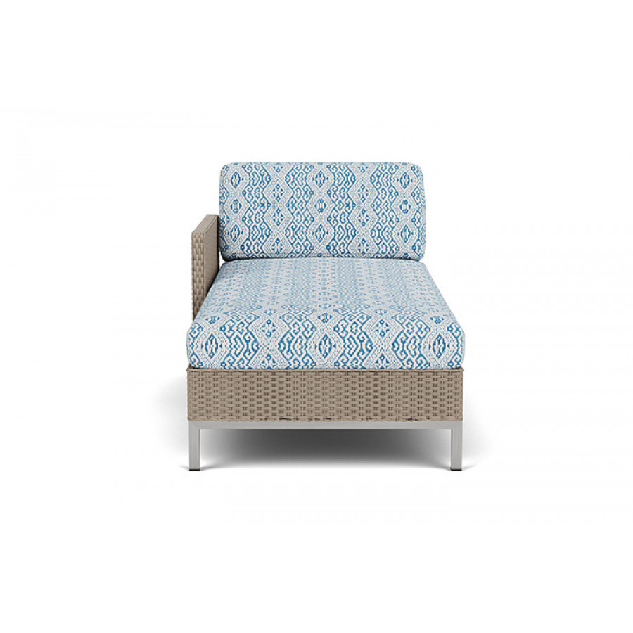 Lloyd Flanders™ Elements Right Arm Chaise with Loom Arm and Back - French Beige