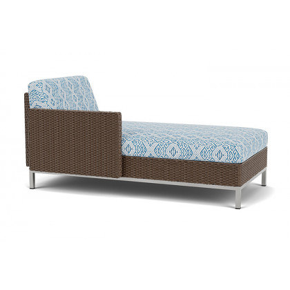 Lloyd Flanders™ Elements Right Arm Chaise with Loom Arm and Back - Bark