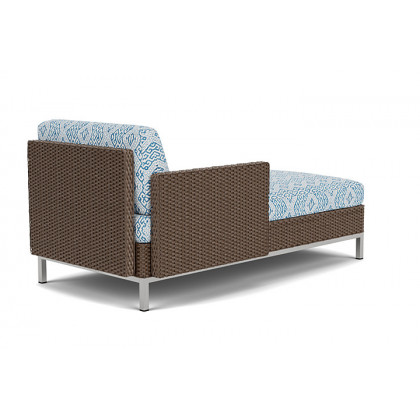Lloyd Flanders™ Elements Right Arm Chaise with Loom Arm and Back - Bark