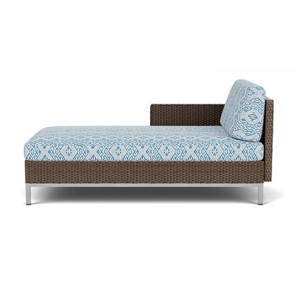 Lloyd Flanders™ Elements Right Arm Chaise with Loom Arm and Back - Bark