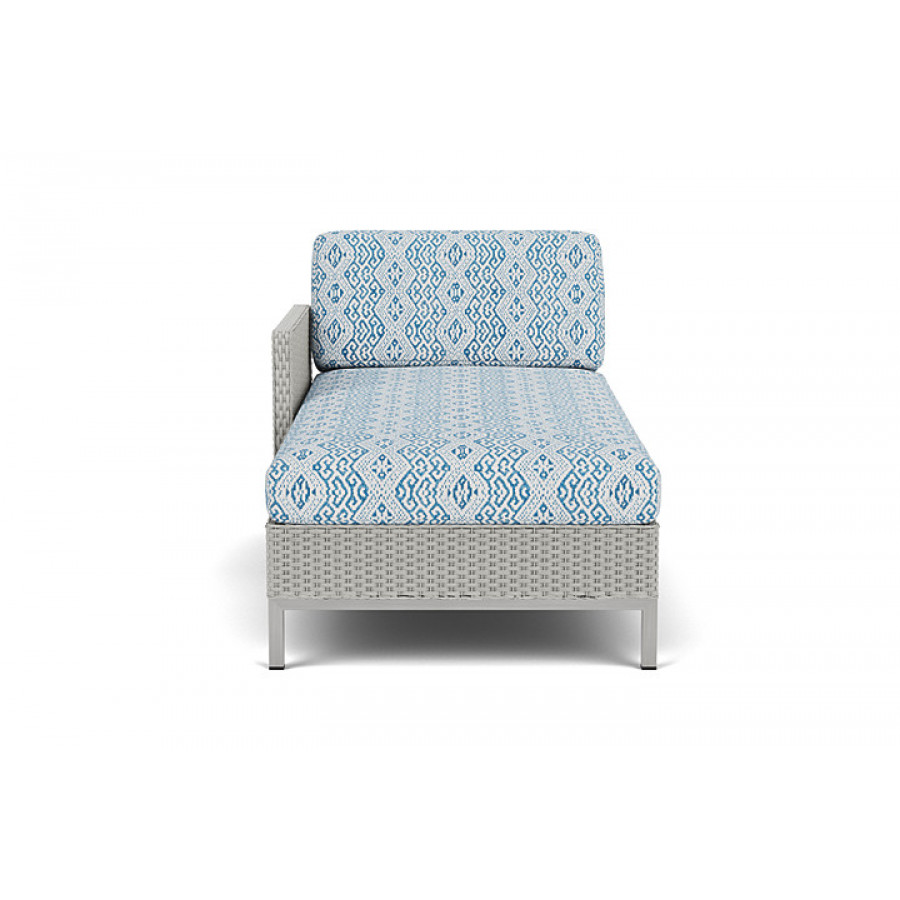 Lloyd Flanders™ Elements Right Arm Chaise with Loom Arm and Back - Platinum